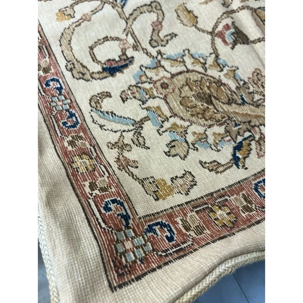 Lauren Ralph Lauren Northern Cape Tapestry Euro Pillow Shams Rope Edge Set (2)